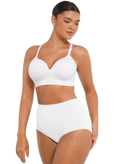Fashion Seamless Wireless Bust Support Shapewear Bra with Adjustable Straps – Comfort Fit & Lift