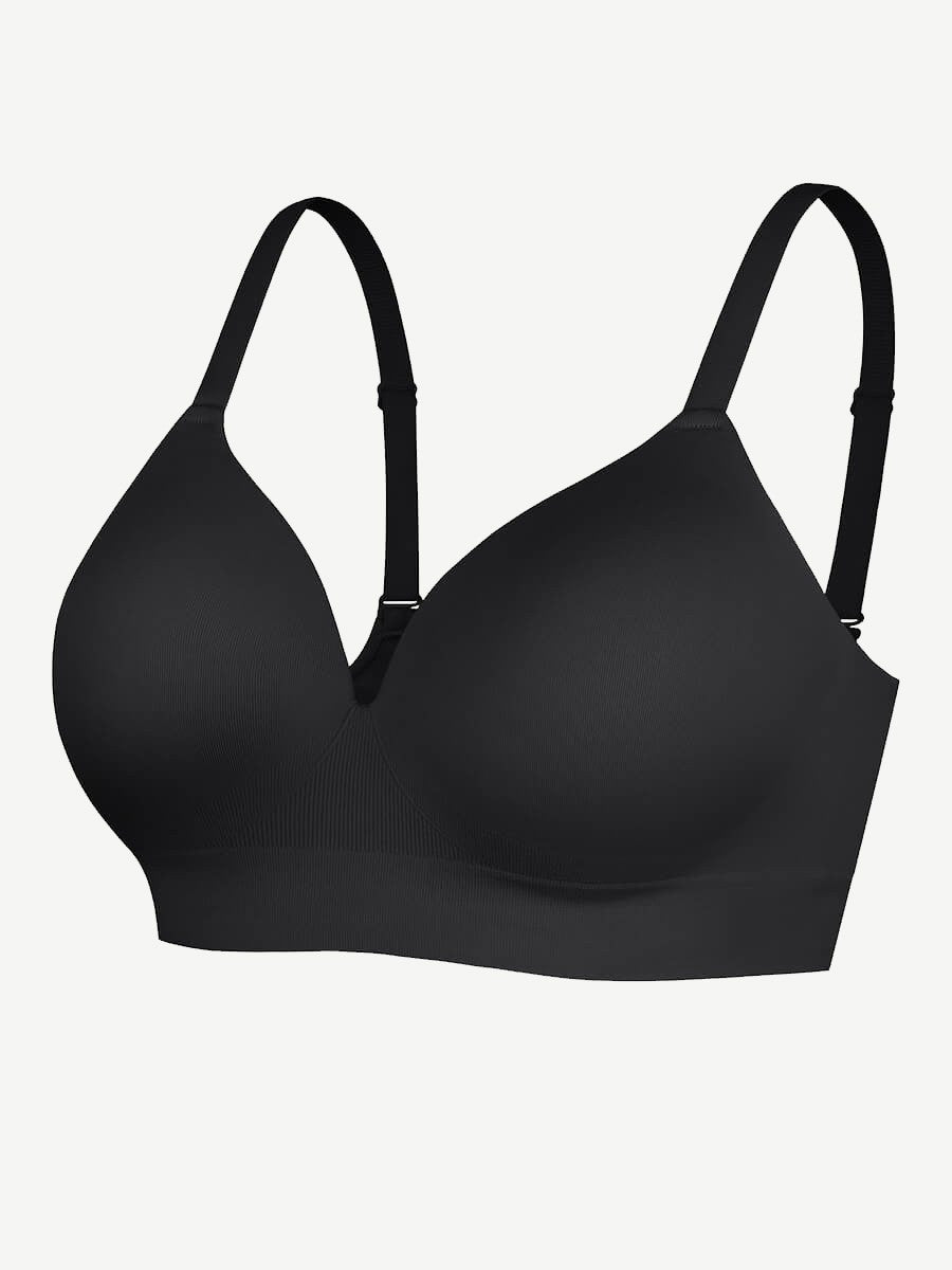 Fashion Seamless Wireless Bust Support Shapewear Bra with Adjustable Straps – Comfort Fit & Lift