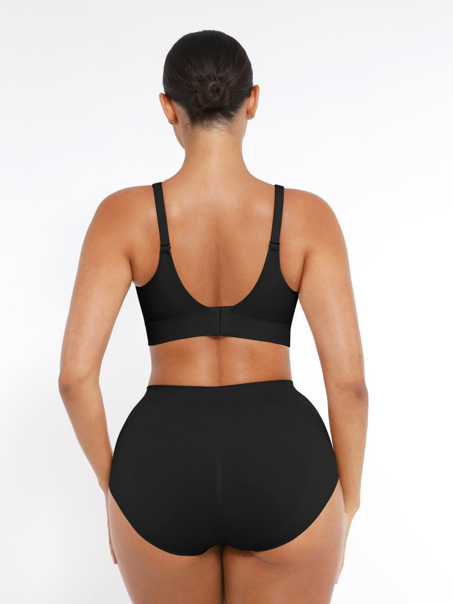 Fashion Seamless Wireless Bust Support Shapewear Bra with Adjustable Straps – Comfort Fit & Lift