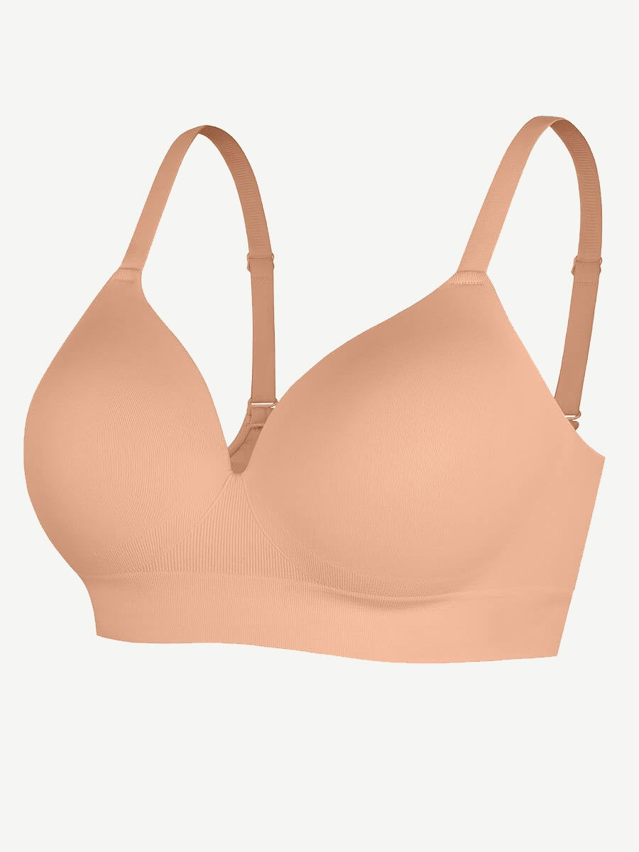 Fashion Seamless Wireless Bust Support Shapewear Bra with Adjustable Straps – Comfort Fit & Lift