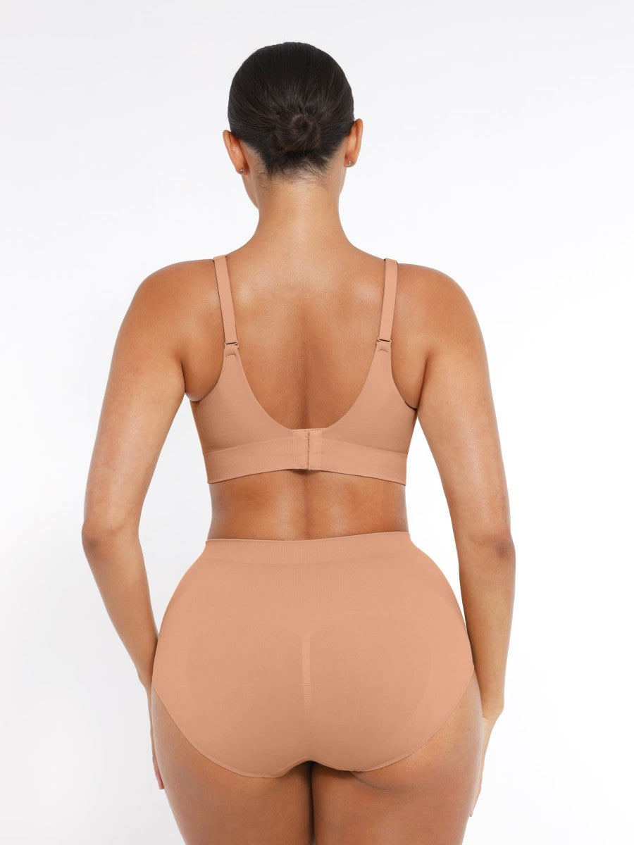 Fashion Seamless Wireless Bust Support Shapewear Bra with Adjustable Straps – Comfort Fit & Lift