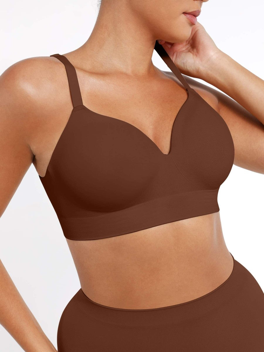 Fashion Seamless Wireless Bust Support Shapewear Bra with Adjustable Straps – Comfort Fit & Lift