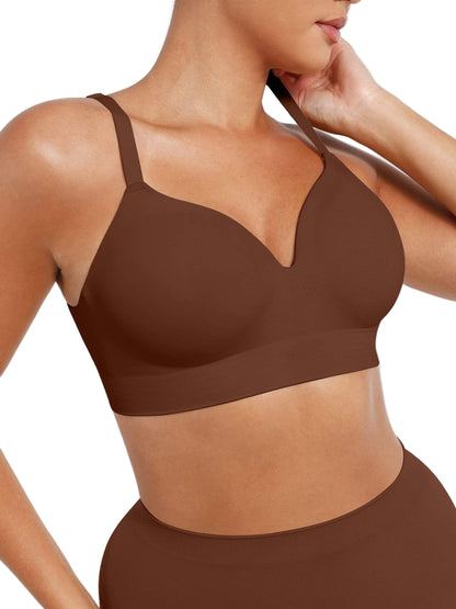Fashion Seamless Wireless Bust Support Shapewear Bra with Adjustable Straps – Comfort Fit & Lift