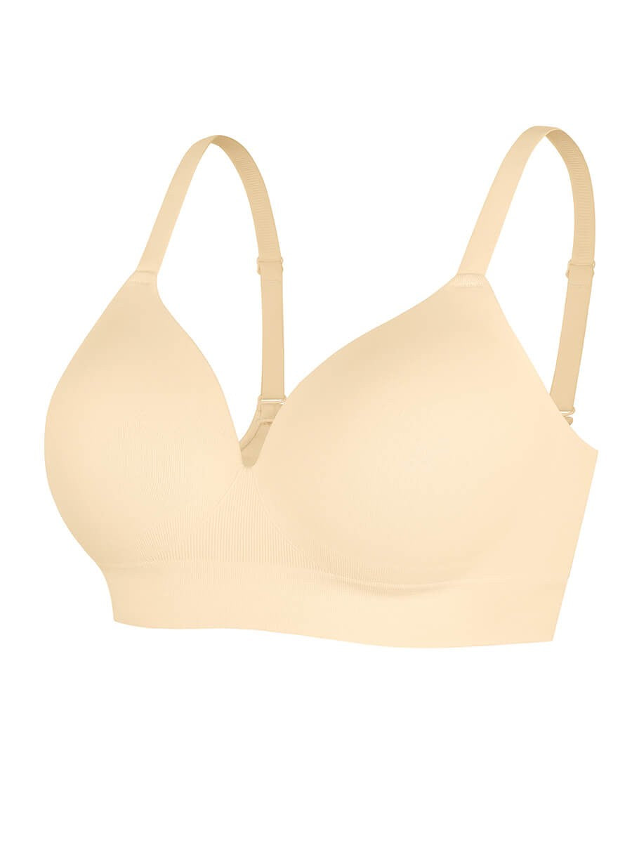Fashion Seamless Wireless Bust Support Shapewear Bra with Adjustable Straps – Comfort Fit & Lift