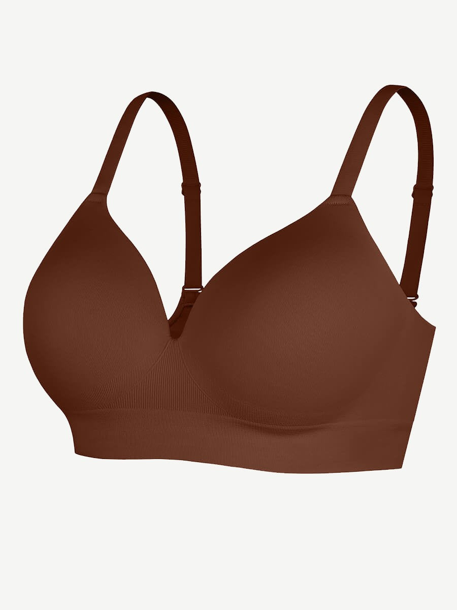 Fashion Seamless Wireless Bust Support Shapewear Bra with Adjustable Straps – Comfort Fit & Lift