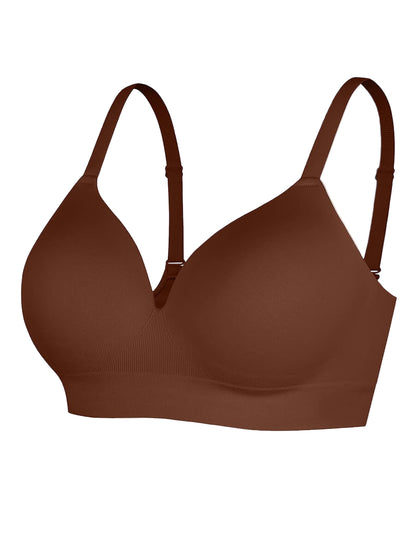 Fashion Seamless Wireless Bust Support Shapewear Bra with Adjustable Straps – Comfort Fit & Lift