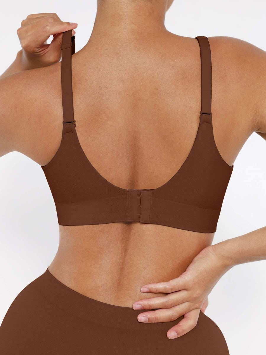 Fashion Seamless Wireless Bust Support Shapewear Bra with Adjustable Straps – Comfort Fit & Lift