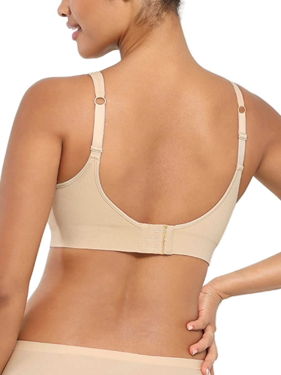 Seamless Adjustable Support Bra – Fixed Cups & Lift Underbust Shapewear