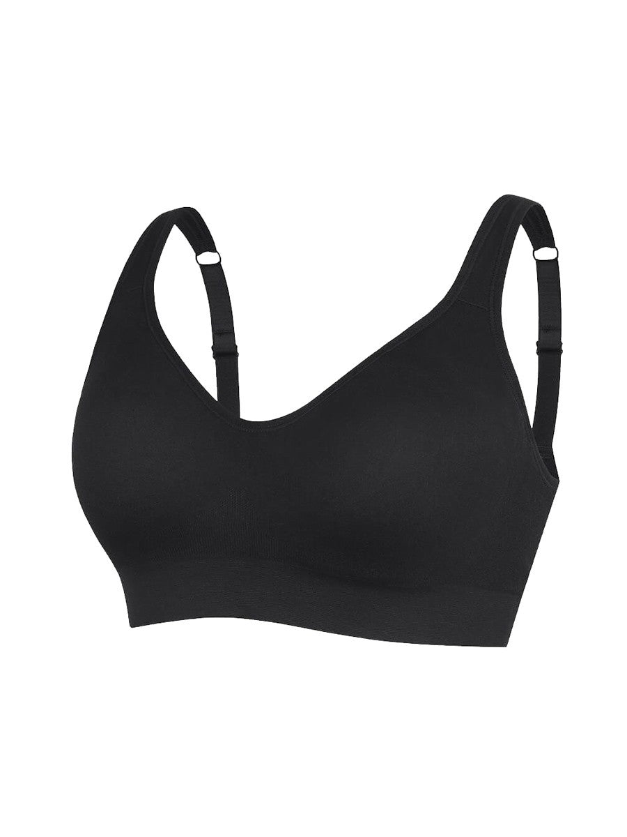 Seamless Adjustable Support Bra – Fixed Cups & Lift Underbust Shapewear