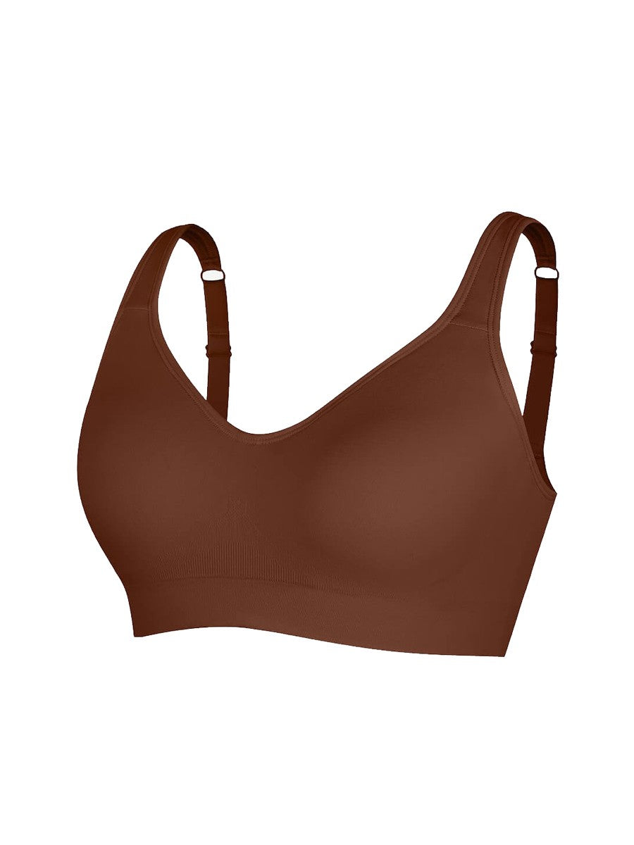 Seamless Adjustable Support Bra – Fixed Cups & Lift Underbust Shapewear