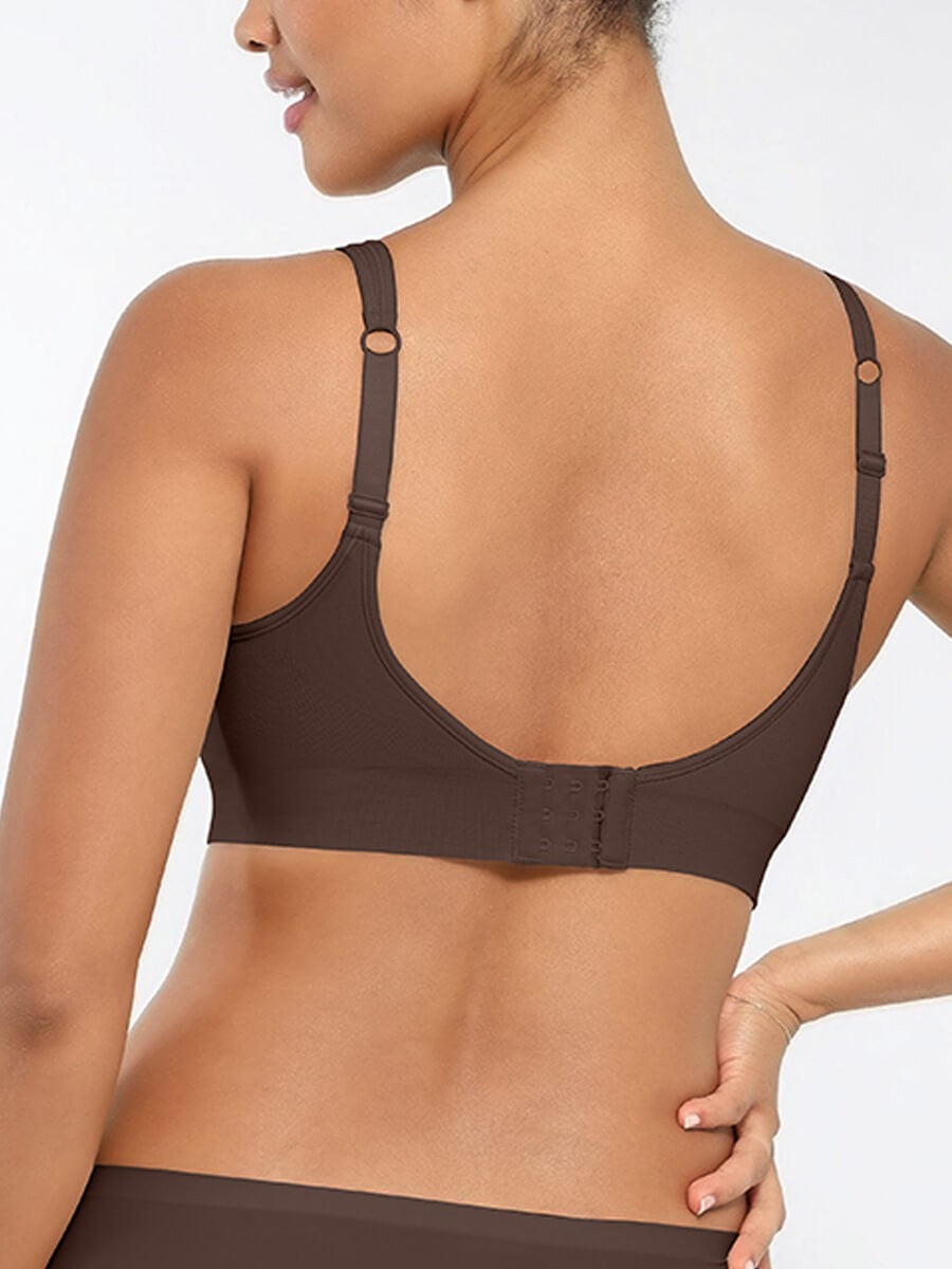 Seamless Adjustable Support Bra – Fixed Cups & Lift Underbust Shapewear