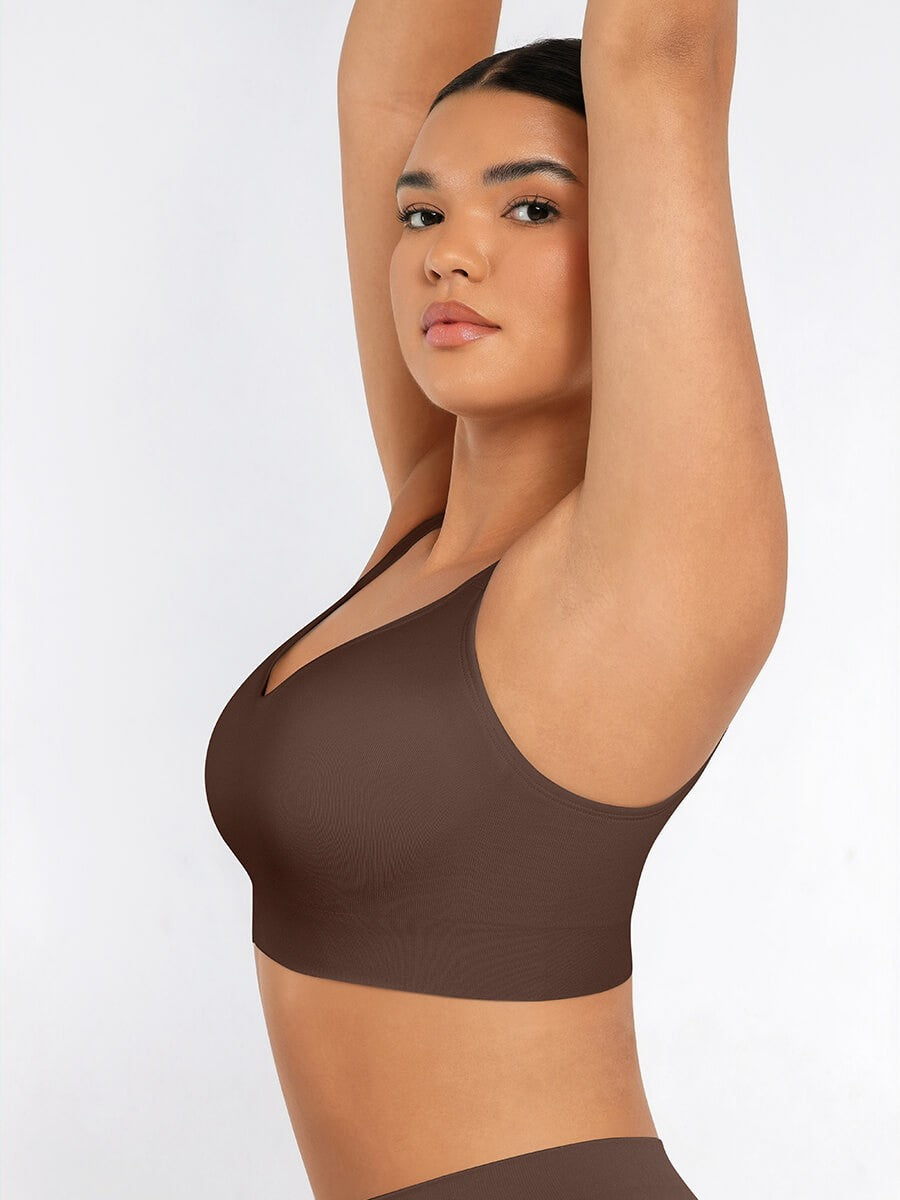 Seamless Adjustable Support Bra – Fixed Cups & Lift Underbust Shapewear