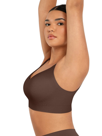 Seamless Adjustable Support Bra – Fixed Cups & Lift Underbust Shapewear