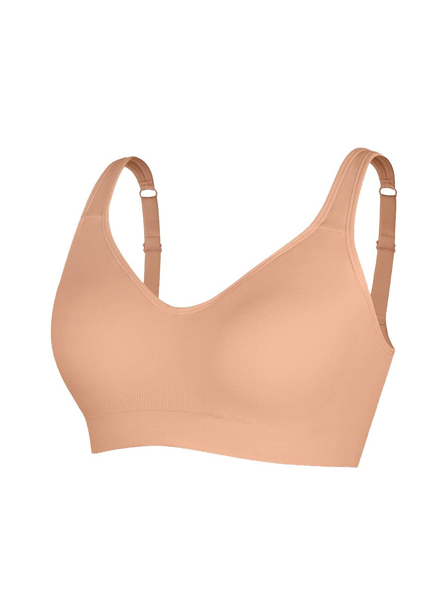 Seamless Adjustable Support Bra – Fixed Cups & Lift Underbust Shapewear