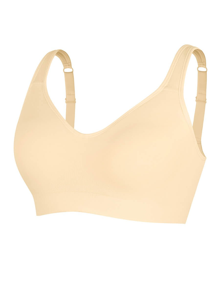 Seamless Adjustable Support Bra – Fixed Cups & Lift Underbust Shapewear