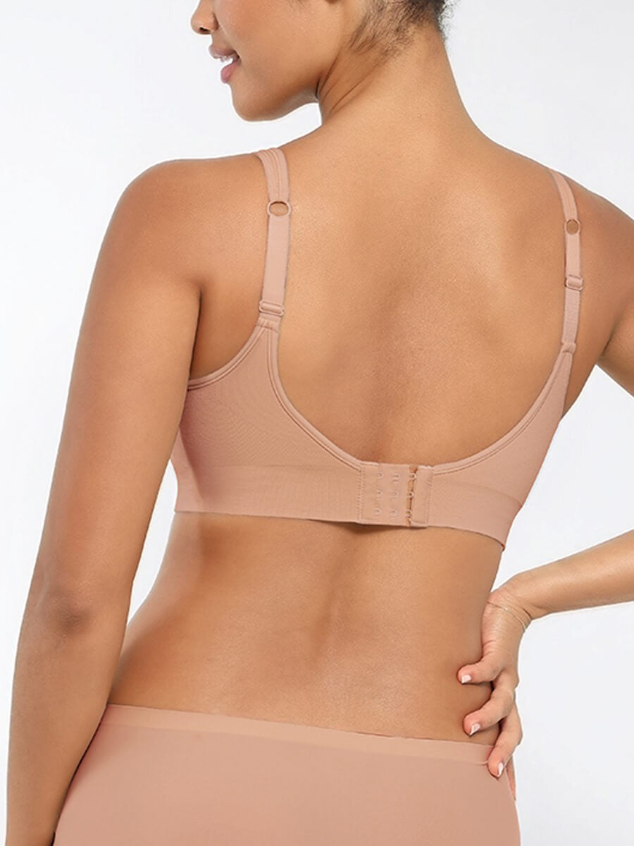 Seamless Adjustable Support Bra – Fixed Cups & Lift Underbust Shapewear