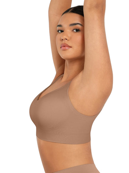 Seamless Adjustable Support Bra – Fixed Cups & Lift Underbust Shapewear