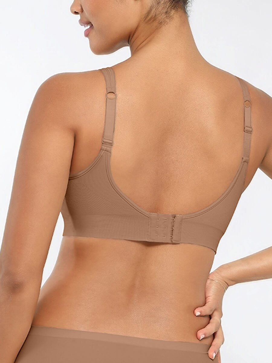Seamless Adjustable Support Bra – Fixed Cups & Lift Underbust Shapewear