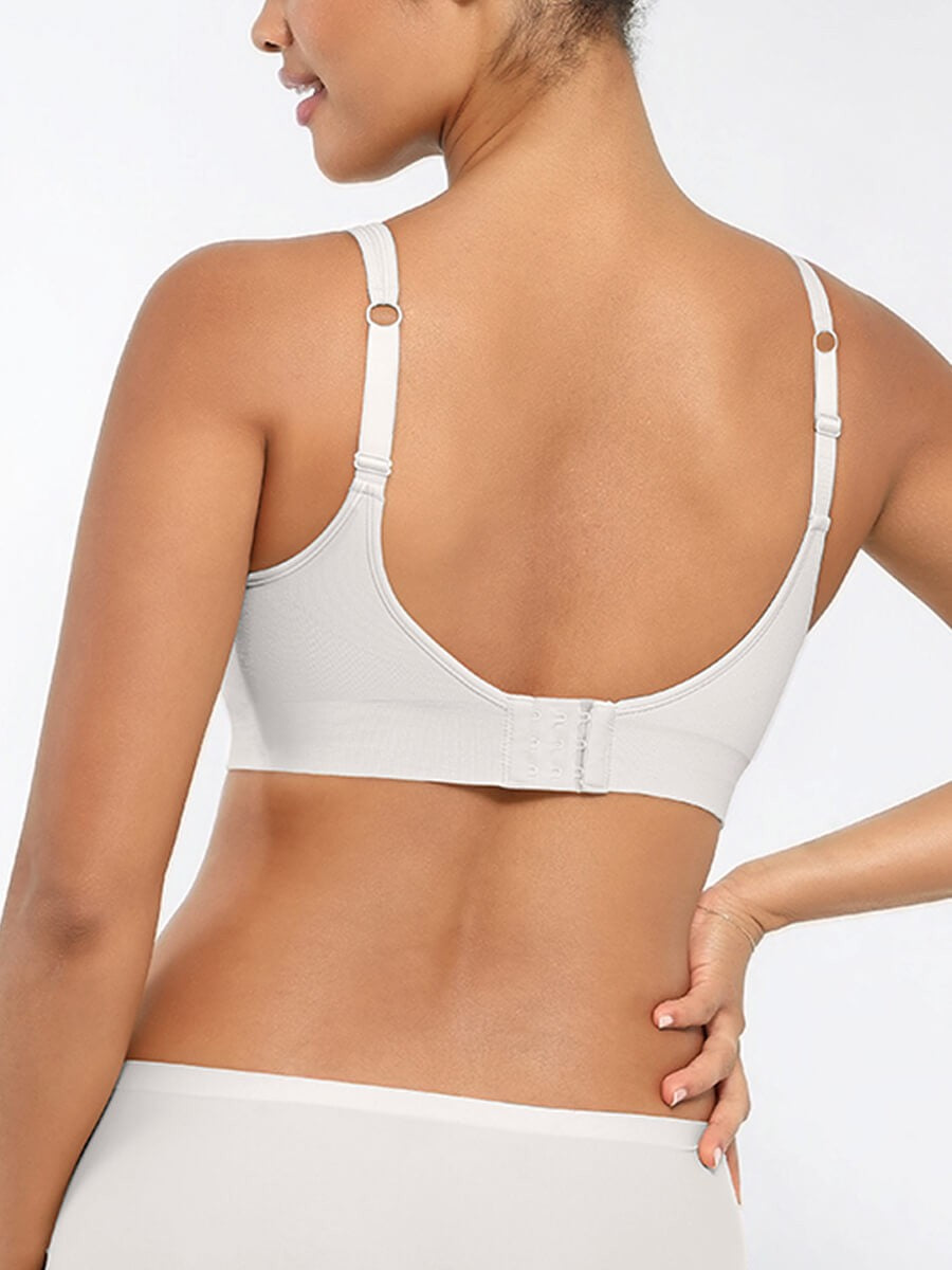 Seamless Adjustable Support Bra – Fixed Cups & Lift Underbust Shapewear