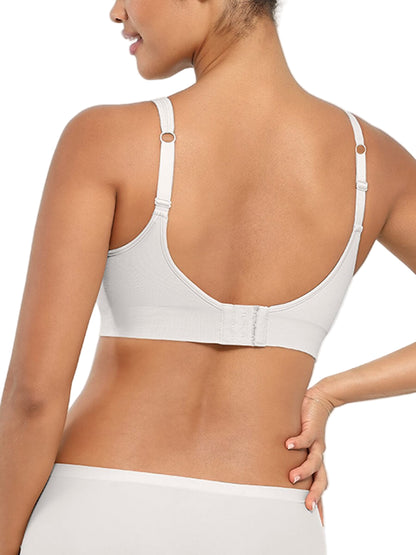 Seamless Adjustable Support Bra – Fixed Cups & Lift Underbust Shapewear