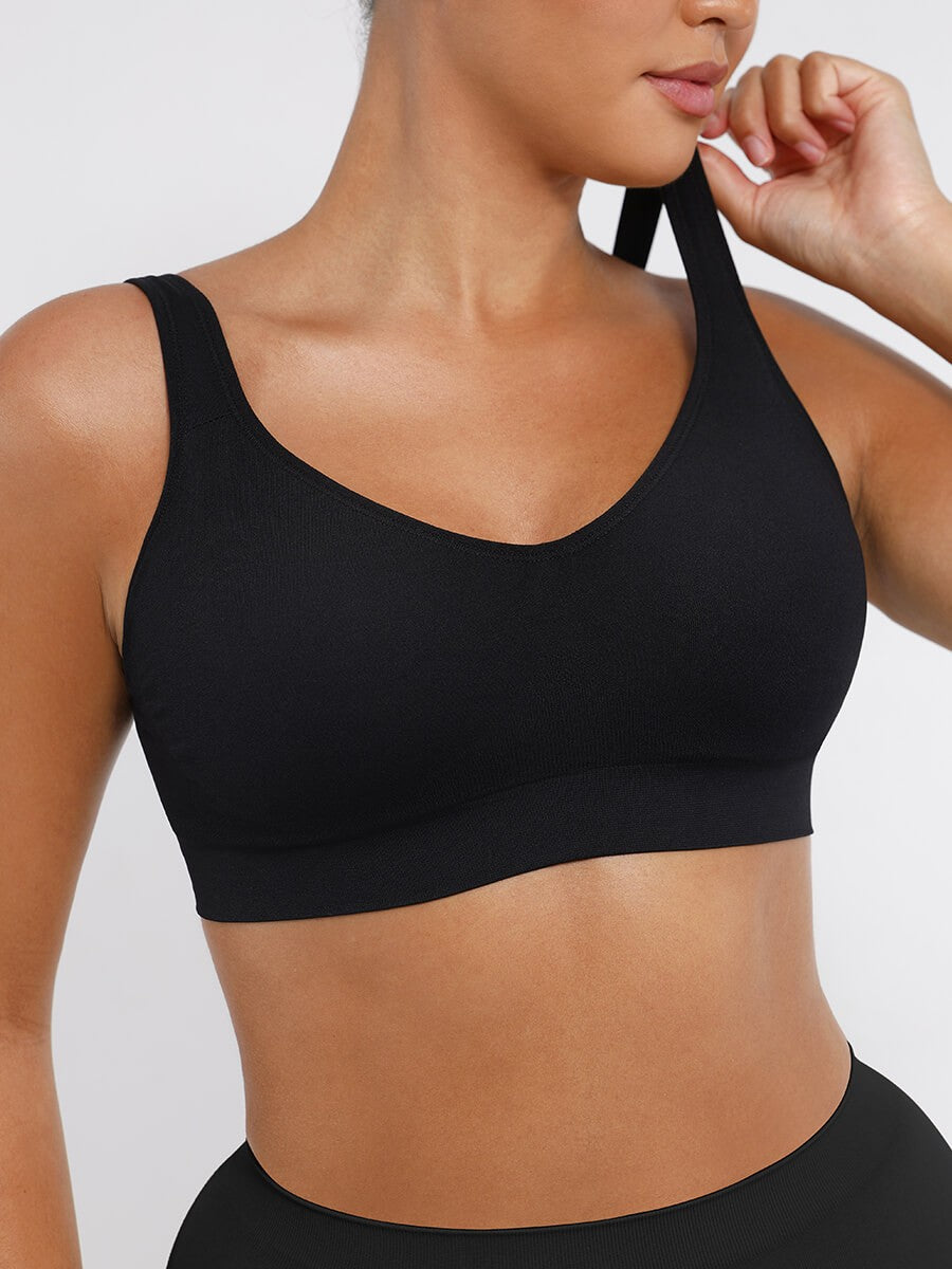 Seamless Adjustable Support Bra – Fixed Cups & Lift Underbust Shapewear