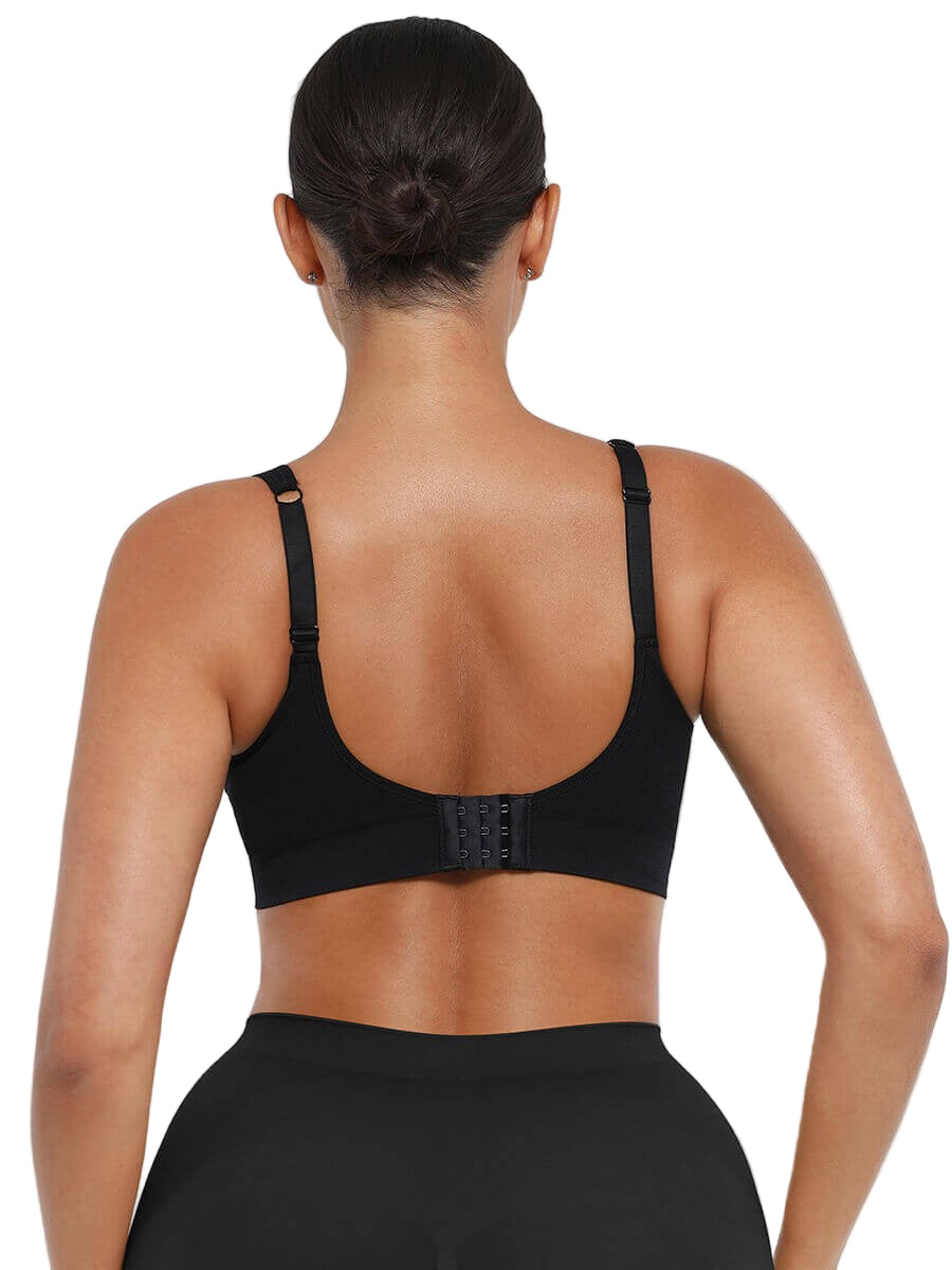 Seamless Adjustable Support Bra – Fixed Cups & Lift Underbust Shapewear