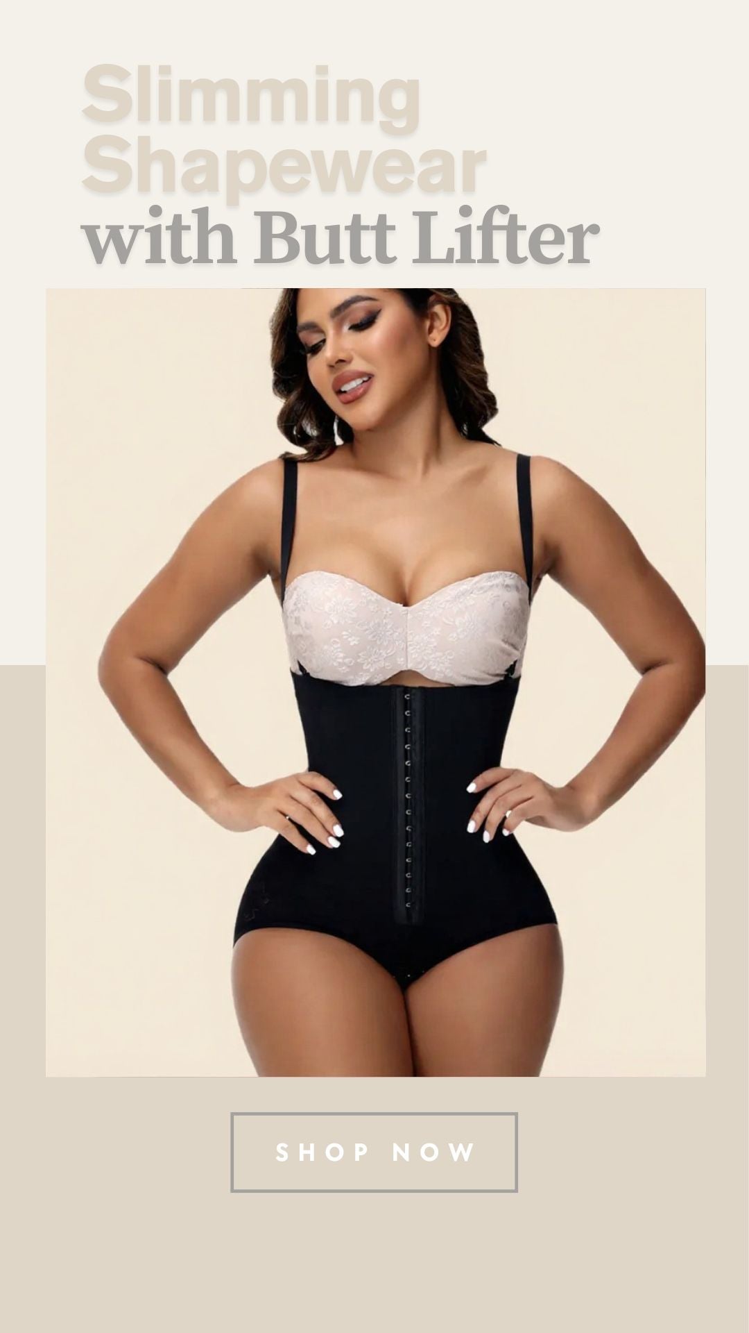 Colombian Faja Bodysuit – Medium Compression Slimming Shapewear with Butt Lifter