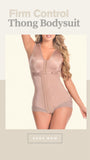 Women's Firm Control Shapewear Thong Bodysuit – Full Body Tummy Control Undergarment