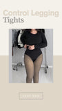 High-Waisted Sheer Tummy Control Legging Tights