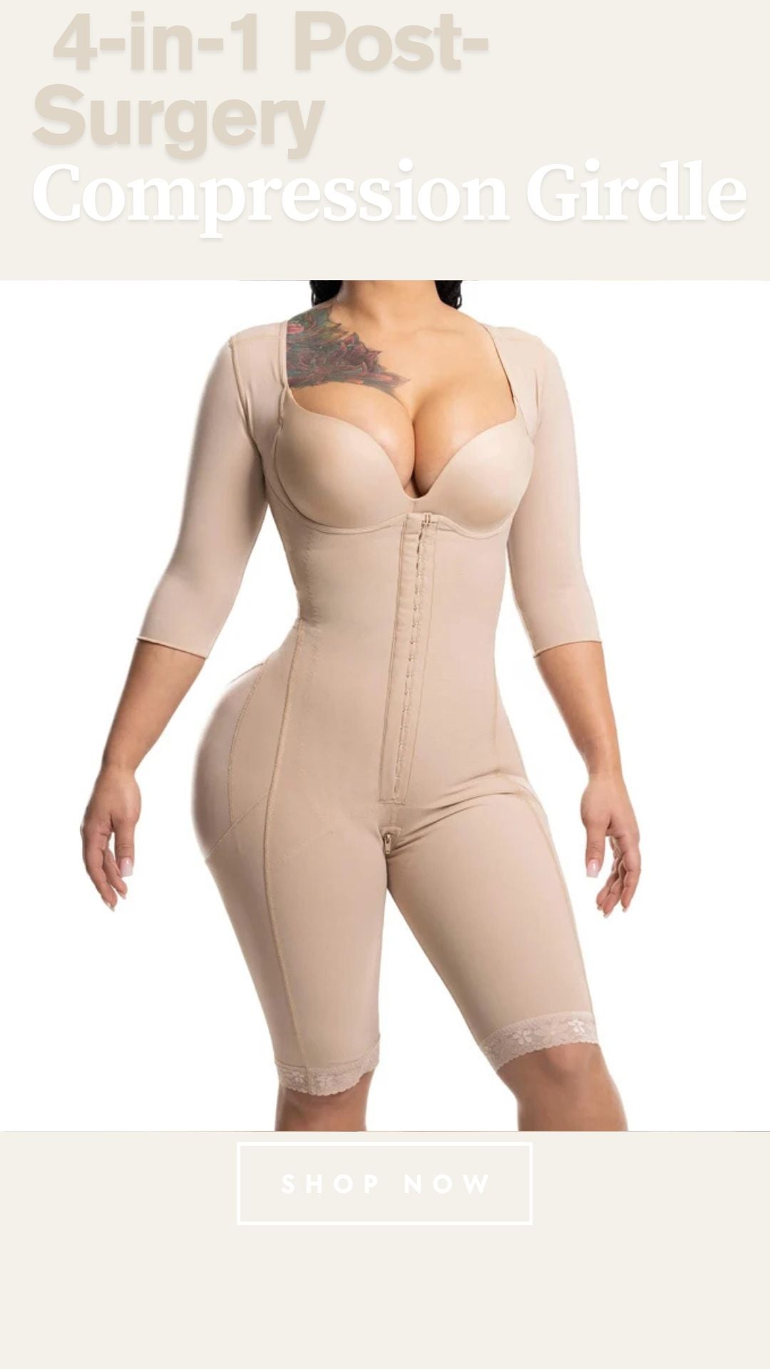Fajas Colombianas BBL Shapewear – 4-in-1 Post-Surgery Compression Girdle