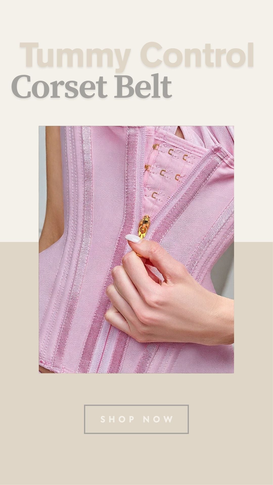 Waist Trainer with Boning – Postpartum Tummy Control Corset Belt, Body Shaper