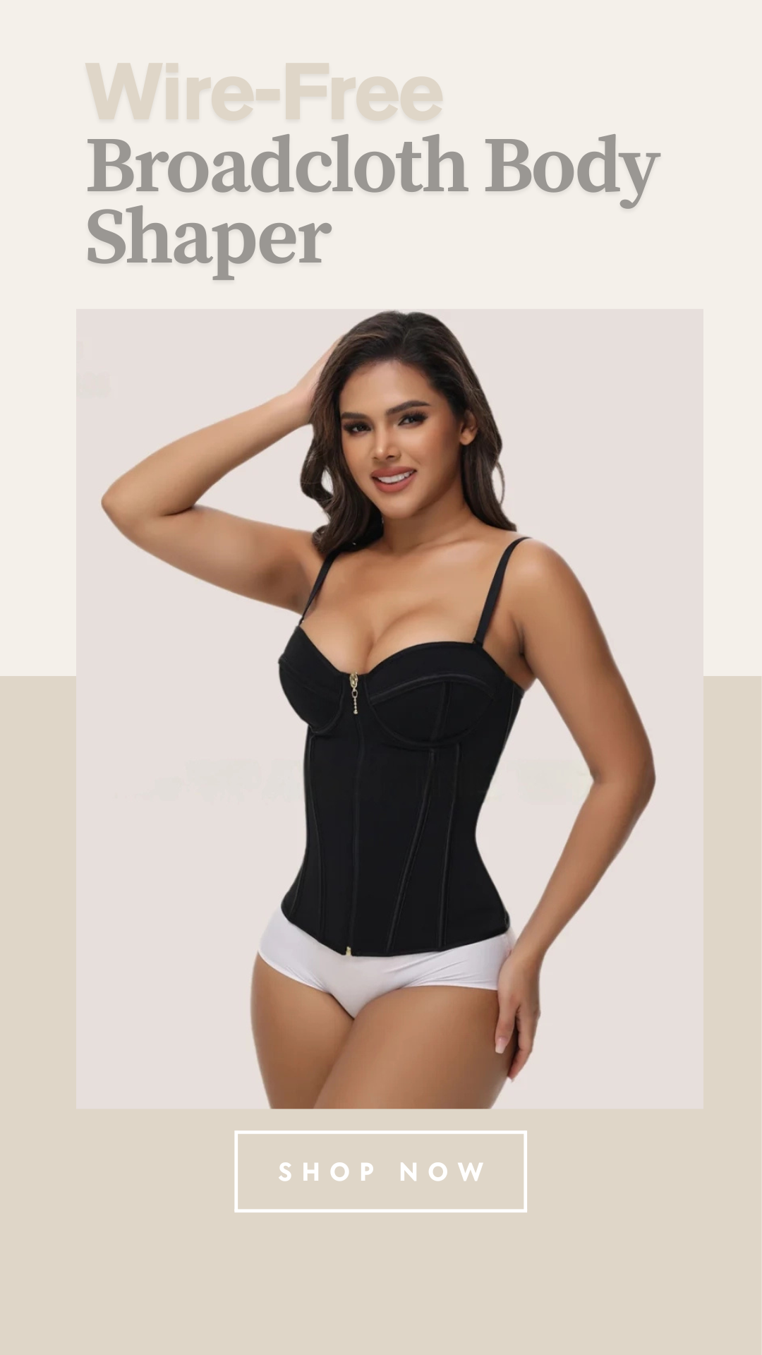 Women's Firm Control Waist Cincher Shapewear – Wire-Free Broadcloth Body Shaper
