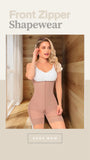 Women's Open-Bust Shapewear Bodysuit – Front Zipper Waist Trainer & Butt Lifter Slimming Shorts