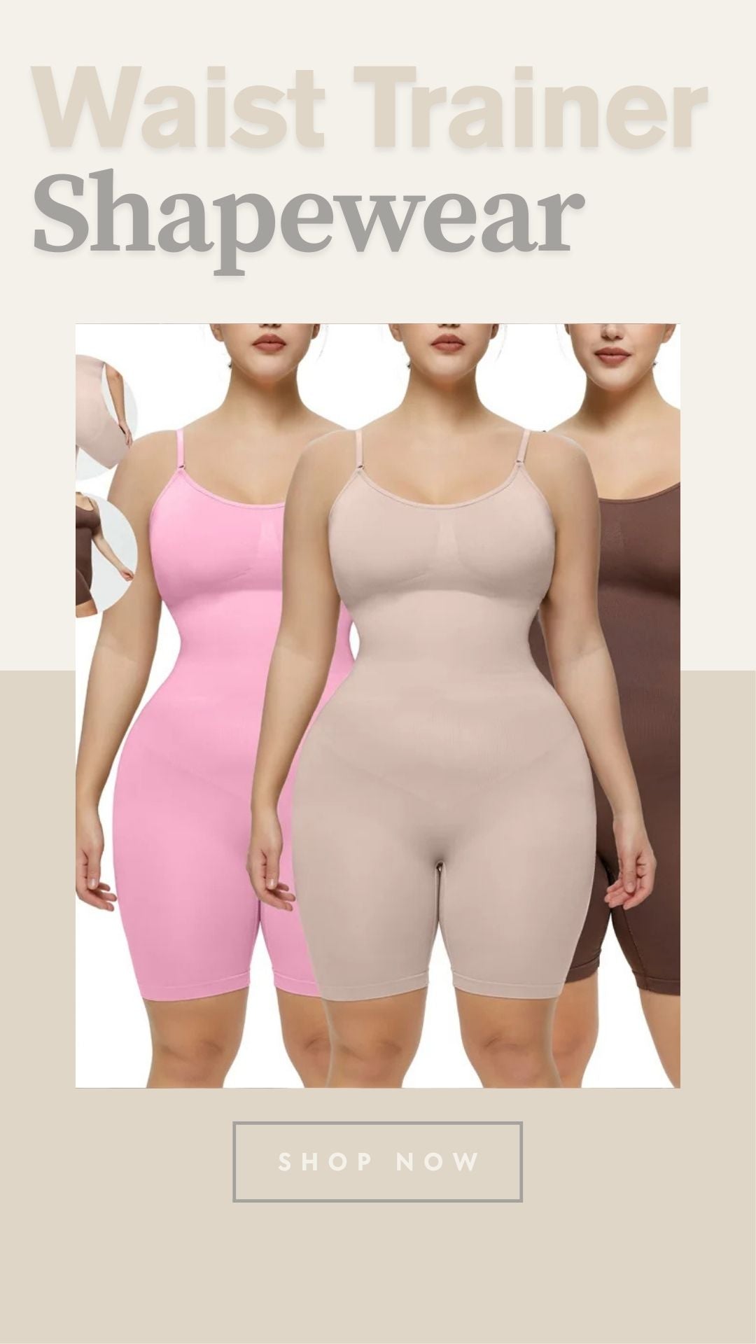 Women's Tummy Control Bodysuit – Waist Trainer Shapewear Top