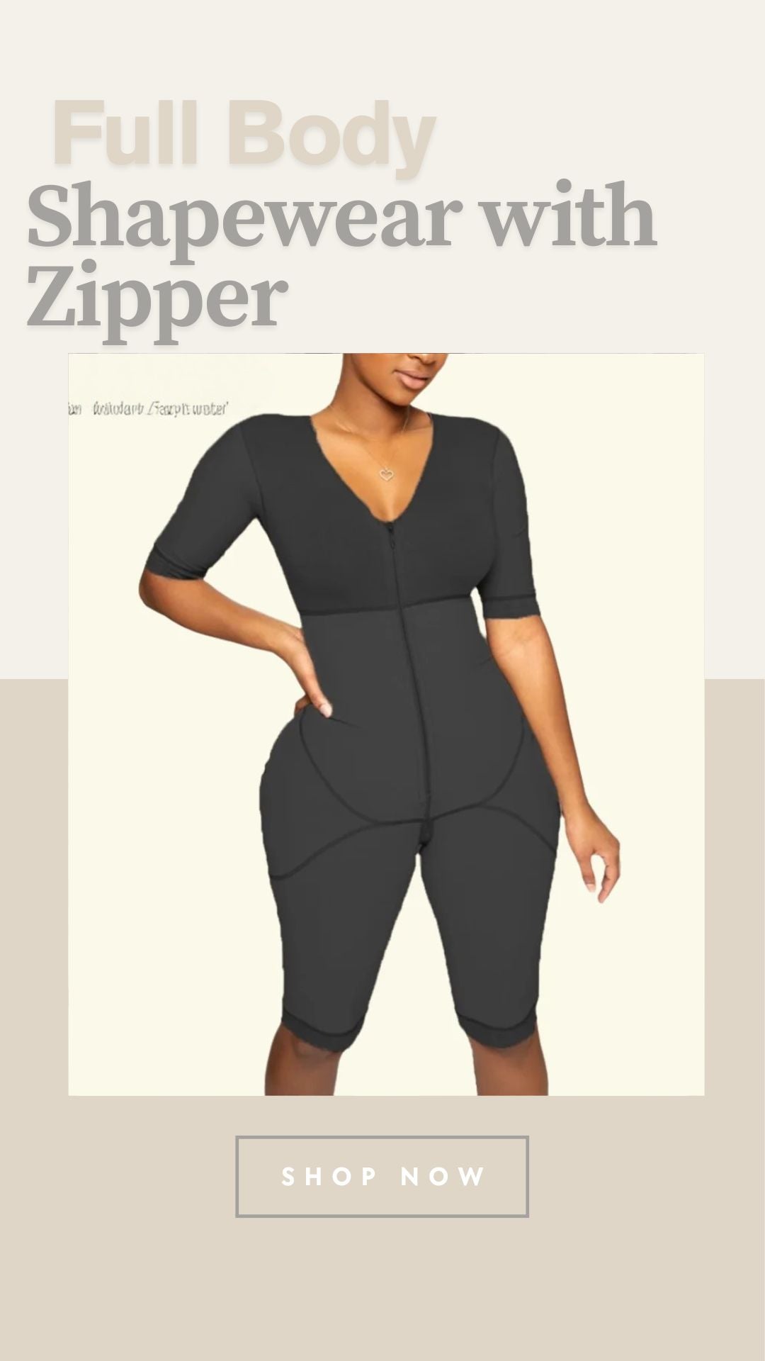 Women's Full Body Shapewear Bodysuit with Zipper – Postpartum Recovery