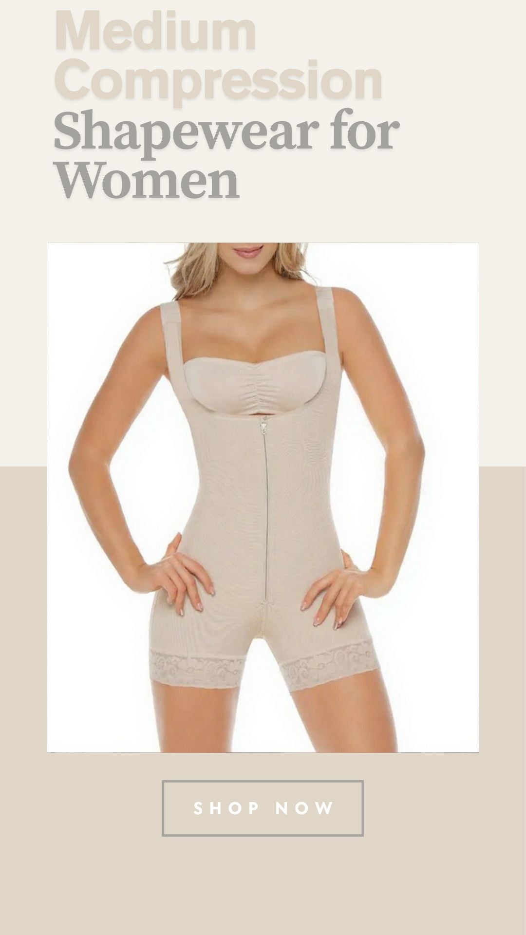 Fajas Mesh Bodysuit – Breathable Medium Compression Shapewear for Women