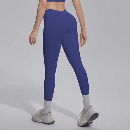 Peach Hip Seamless Knitted Yoga Pants V Skinny Slimming Running Sports Quick Drying Fitness Trousers