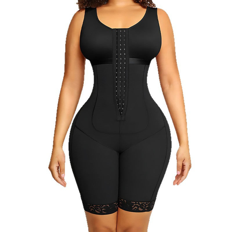 Nylon Shapewear Bodysuit - Buttoned, Black or Purple, XS-XXXL