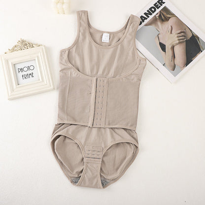 Nylon Seamless Shapewear Bodysuit - Buttoned, M-XXL