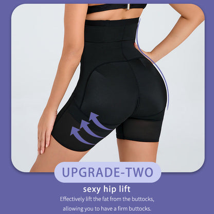 Thin Nylon Shapewear Pants - Zipper Closure, S-3XL