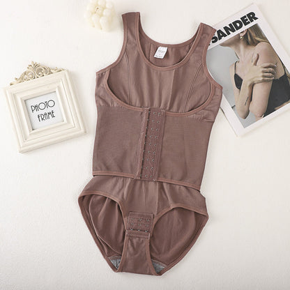 Nylon Seamless Shapewear Bodysuit - Buttoned, M-XXL