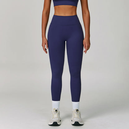 Sollinarry Peach Hip Seamless Yoga Pants V Skinny Slimming Running Sports Quick Drying Fitness Trousers