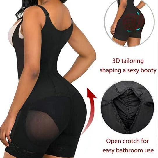Nylon Seamless Shapewear Bodysuit - Buttoned, XS-XXXL