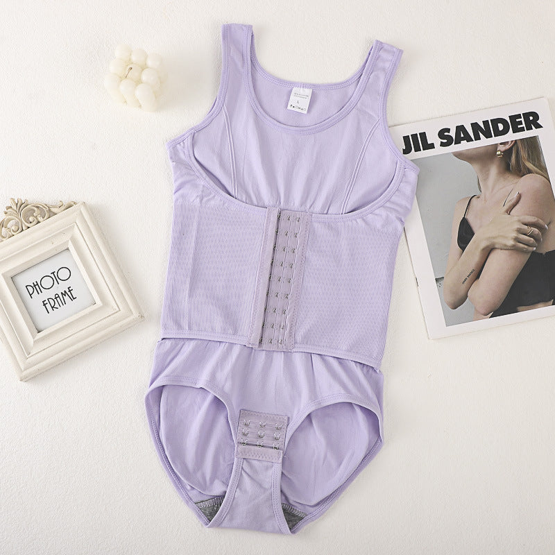 Nylon Seamless Shapewear Bodysuit - Buttoned, M-XXL