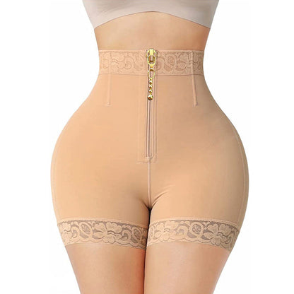 Nylon Shapewear Pants - Buttoned, Metal or Resin Zipper, S-3XL