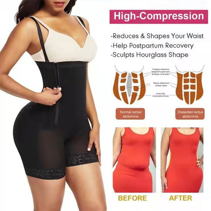 Women’s Seamless Nylon Button-Closure Shaping Bodysuit - 1089