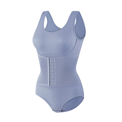 Nylon Seamless Shapewear Bodysuit - Buttoned, M-XXL