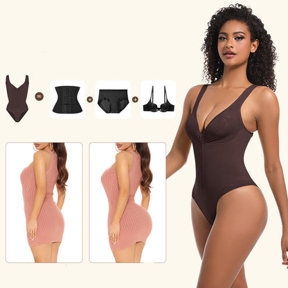 Women’s Thin Seamless Nylon Shaping Bodysuit - MT000602