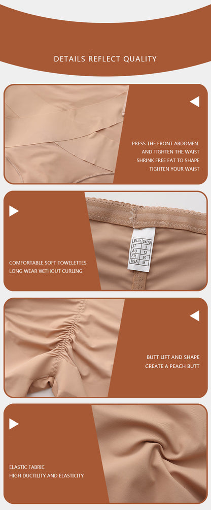 Thin Nylon Shapewear Pants - Abdomen Compression, S-XXL