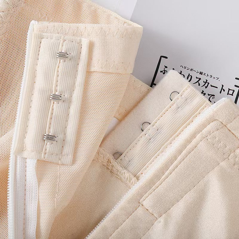 Thin Nylon Shapewear - Buttoned, Non-Seamless, M-XXL